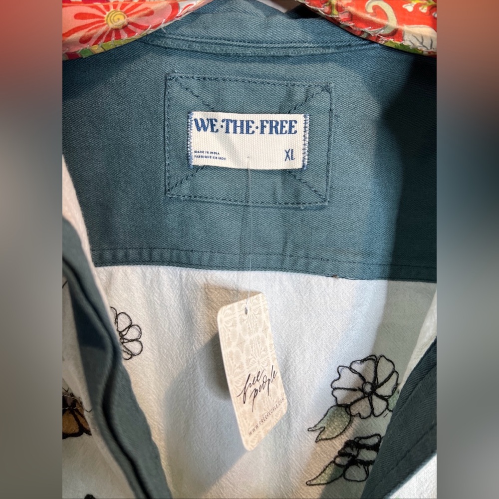 We The Free People Pressed In Flowers Whimsical Utility Kimono Jacket XL - Picture 9 of 11